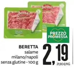 PRO7 Supermercati Beretta salame milano/napoli senza glutine offerta