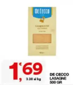 Sisa De Cecco lasagne offerta