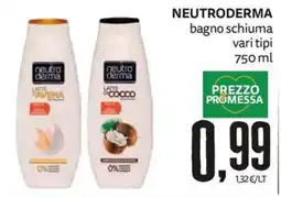 PRO7 Supermercati Neutroderma bagno schiuma vari tipi offerta