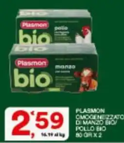 Sisa Plasmon bio omogeneizzato di manzo bio offerta