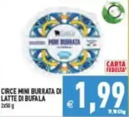 Pim Supermercati Circe mini burrata di latte di bufala offerta