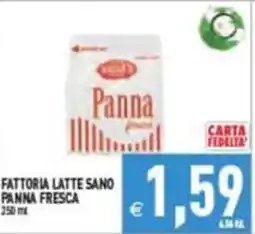 Pim Supermercati Fattoria Latte Sano Panna Fresca offerta