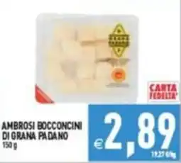 Pim Supermercati Ambrosi bocconcini di grana padano offerta