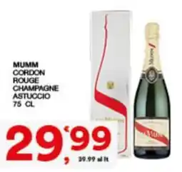 Sisa Mumm Cordon Rouge Champagne offerta