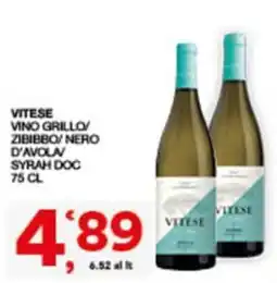 Sisa Vitese Vino Grillo/Zibibbo/Nero d'Avola/Syrah Doc offerta