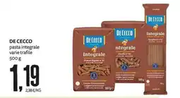 PRO7 Supermercati De Cecco pasta integrale offerta