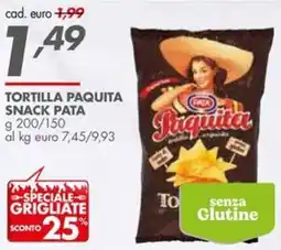 Italmark Tortilla Paquita snack pata offerta