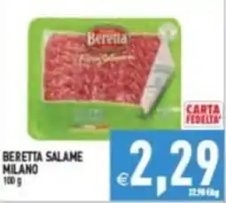 Pim Supermercati Beretta salame milano offerta