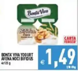Pim Supermercati Bonta' Viva Yogurt Avena Noci Bifidus offerta