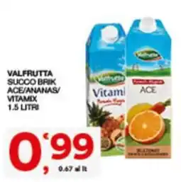 Sisa Valfrutta succo brik ace/ananas/vitamix offerta