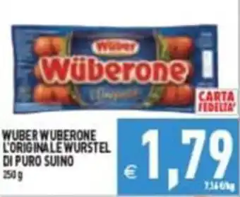 Wuber Wuberone l'originale wurstel di puro suino