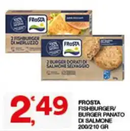 Sisa Frosta fishburger/burger panato di salmone offerta