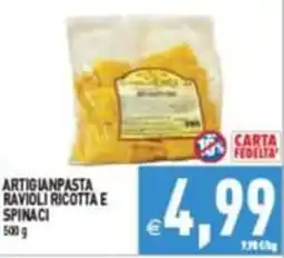 Pim Supermercati Artigianpasta ravioli ricotta e spinaci offerta