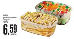 PRO7 Supermercati Sigel gelato in vaschetta offerta