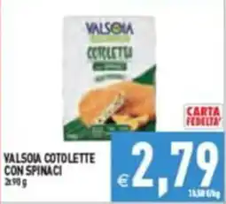 Pim Supermercati Valsola cotolette con spinaci offerta