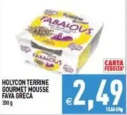 Pim Supermercati Holycon terrine gourmet mousse fava greca offerta