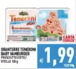 Pim Supermercati Granterre Teneroni baby hamburger offerta