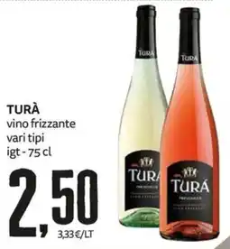 PRO7 Supermercati TURÀ vino frizzante offerta
