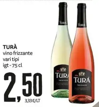 PRO7 Supermercati TURÀ vino frizzante offerta