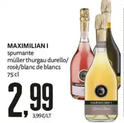 PRO7 Supermercati Maximilian I spumante müller thurgau durello offerta