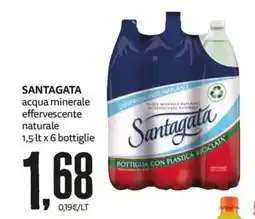 PRO7 Supermercati Acqua minerale effervescente naturale Santagata offerta