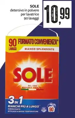 PRO7 Supermercati Sole detersivo in polvere per lavatrice offerta