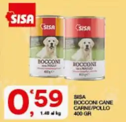 Sisa Sisa bocconi cane carne/pollo offerta