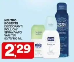 Sisa Neutro Roberts deodoranti offerta