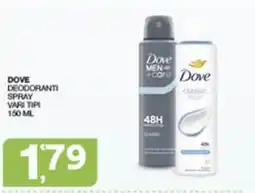 Sisa Dove deodoranti spray offerta