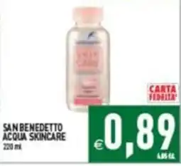 Pim Supermercati San Benedetto Acqua Skincare offerta