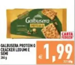 Pim Supermercati Galbusera Protein G Cracker Legumi e Semi offerta
