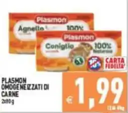 Pim Supermercati Plasmon omogeneizzati di carne offerta