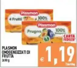 Pim Supermercati Plasmon omogeneizzati di frutta offerta