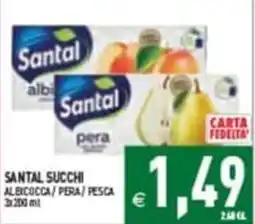 Pim Supermercati Santal succhi albicocca / pera / pesca offerta