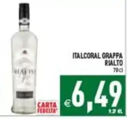 Pim Supermercati Italcoral grappa rialto offerta