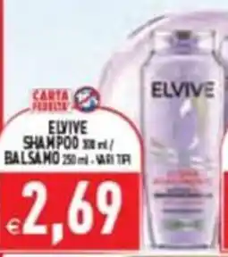 Pim Supermercati Elvive shampoo balsamo offerta