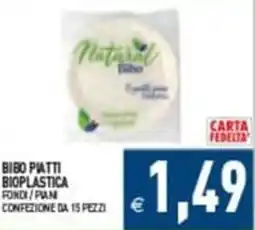 Pim Supermercati Bibo piatti bioplastica offerta