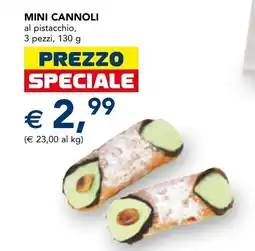 Esselunga Mini cannoli al pistacchio offerta