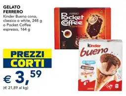 Esselunga Gelato Ferrero Kinder Bueno cono offerta