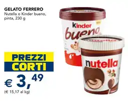 Esselunga Gelato Ferrero Kinder bueno offerta