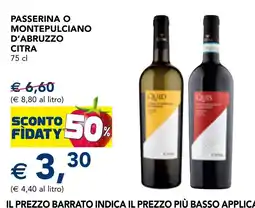 Esselunga Passerina o Montepulciano d'Abruzzo Citra offerta