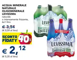 Esselunga Acqua minerale naturale oligominerale Levissima offerta