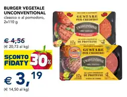 Esselunga Burger vegetale Unconventional offerta