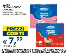 Esselunga Caffè crema e gusto Lavazza offerta