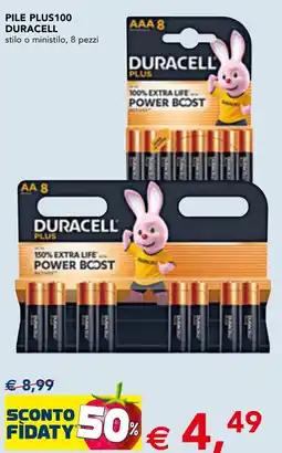 Esselunga Pile Plus100 Duracell offerta