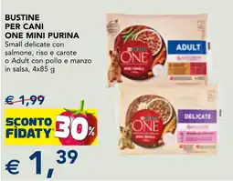 Esselunga Bustine per cani One Mini Purina offerta