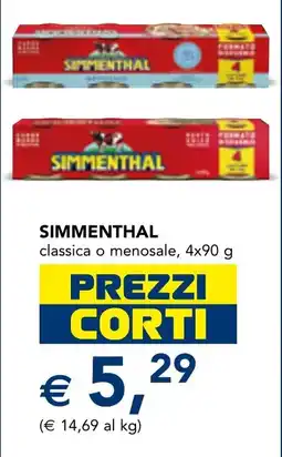 Esselunga Simmenthal classica o menosale offerta