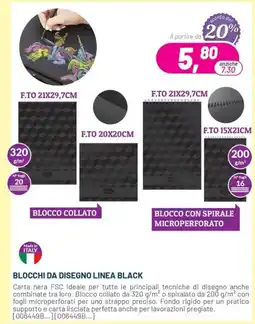 Buffetti Blocchi da disegno linea black offerta