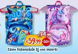 Giokids Zaino Estensibile Sj con inserti offerta