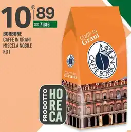 Tutto Risparmio Cash&Carry Borbone caffè in grani miscela nobile offerta